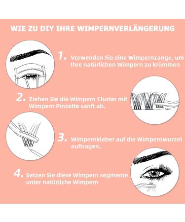 Individual Eyelash Cluster Lashes - C Curl Mix 8-16mm - 72 Stck for DIY Extensions | Honey 02-C Mix - Buy Online on GoSupps.com