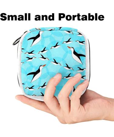 Sanitary Napkin Storage Bag - Penguin Blue | GIAPB Period Tampon Makeup Pad Pouch - Buy Online on GoSupps.com