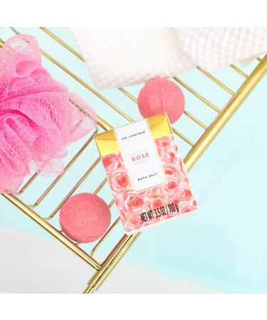 Spa Luxetique Rose Bath Set - 8 Pcs Spa Basket for Women | Bubble Bath, Bath Bombs, Body Lotion, Bath Salts | Gifts for Her | Birthday & Christmas Gift Set - Buy Online on GoSupps.com