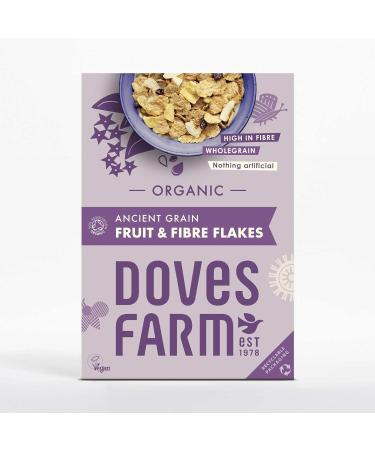 Doves Farm | Fiber Flakes Breakfast Cereal | 5 X 375G - Buy Online on GoSupps.com