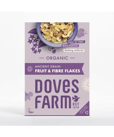 Doves Farm | Fiber Flakes Breakfast Cereal | 5 X 375G