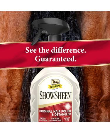 Absorbine ShowSheen Detangler & Hair Polish Spray for Horses & Dogs - 32oz | Instant Detangling & Shine - Buy Online on GoSupps.com