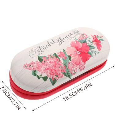 Homsfou 2-in-1 Double-Lodged Glasses Case | Red Leather PU Cover for Reading Glasses & Contact Lenses - Perfect Travel Accessory - Buy Online on GoSupps.com