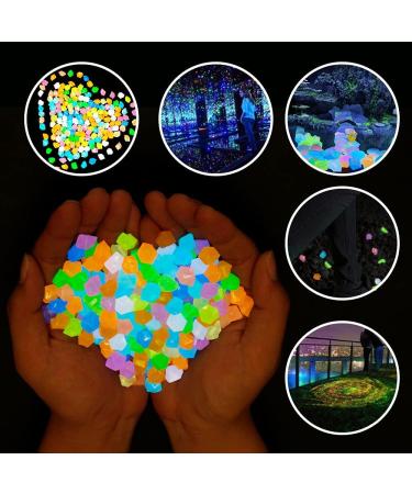 300 Colorful Fluorescent Stones - Bright Pebbles for Garden Decor Sidewalks & Grass Court - Buy Online on GoSupps.com