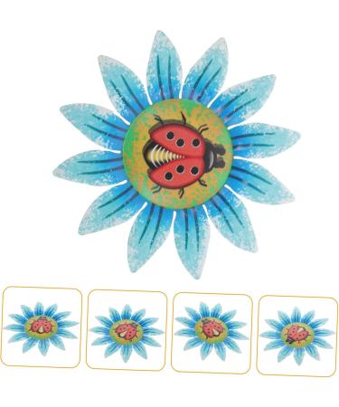 Artibetter Home Wall Ornament Iron Pendant Interior Decor Plant Signs Decor for Home Sunflower Home Decor Flower Wall Plaque Iron Craft Flower Wall Pendant 16x16cm Blue - Buy Online on GoSupps.com