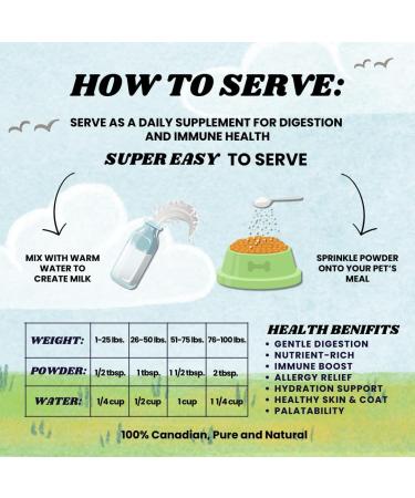 Dogs Life Co Instant Whole Goat Milk Powder for Dogs 113G (4oz) Bag - Made in Canada - Buy Online on GoSupps.com