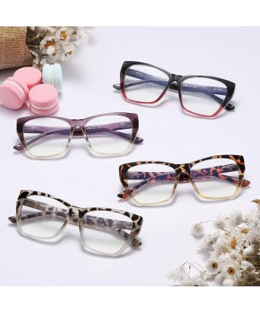 4 Pack Blue Light Blocking Reading Glasses for Men & Women - Butterfly Frame Anti-Glare +2.5 Strength - Perfect for Computer Use - Buy Online on GoSupps.com