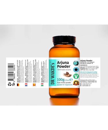 Arjuna Bark Powder (Terminalia arjuna) - 100g | Natural Heart Health Support - Buy Online on GoSupps.com