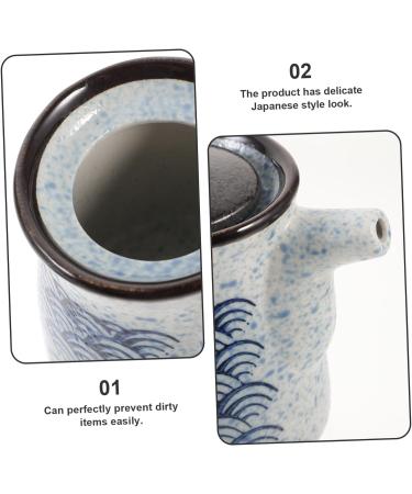 HOMSFOU Soy Sauce Jar Japanese Bottle for Condiment Shoyu Storage Bottle Vinegar Holders Soy Sauce Container Soy Sauce Pot Vinegar Pot Grease Pot Cooking Ceramics Household Pepper Can 9.5X9X8CM As Shown 2 - Buy Online on GoSupps.com