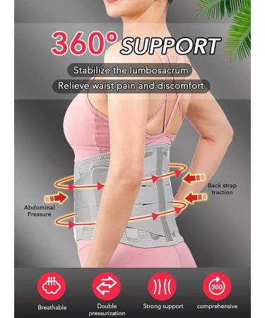 Back Support Belt | Unisex Adjustable Lumbar Brace for Herniated Disc & Sciatica Pain Relief - X-Large - Buy Online on GoSupps.com