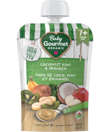 Baby Gourmet Organic Baby Food Puree Coconut Kiwi & Spinach Coconut Kiwi & Spinach 128 mL - Buy Online on GoSupps.com