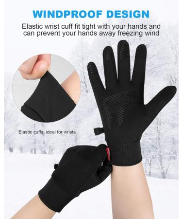 Anqier Winter Gloves Warm Touchscreen Gloves Running Driving Cycling Gloves Men Women Black-a Large - Buy Online on GoSupps.com
