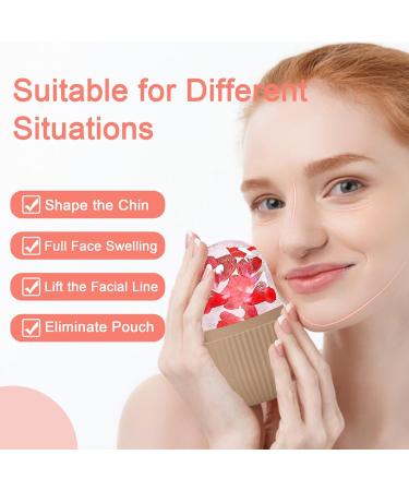 Joyeee Ice Face Roller Reusable Silicone Mold Face Massage Eye Facial Beauty Skin Care Tools Apply Ice for Shrink Pores Anti Wrinkle Reduce Puffiness Improve Skin Elasticity Striped Coffee Color - Buy Online on GoSupps.com