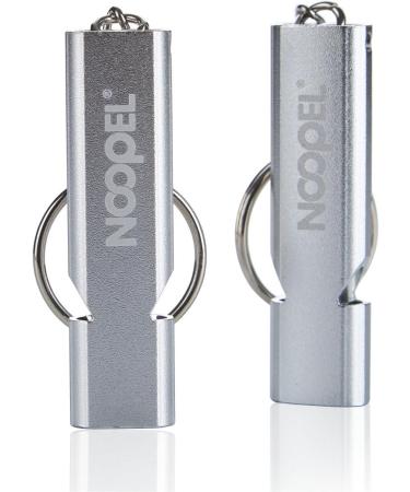 Noopel Emergency Whistles 2 Pack - Loud Safety Whistle for Outdoor Activities - With Lanyard and Keychain - Ideal for Camping, Hiking, Boating, and Rescue Signaling - Buy Online on GoSupps.com