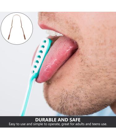 Stainless Steel U Shape Tongue Scraper - Portable Rose Gold Tongue Brush for Oral Care | Best Tongue Cleaning Tool for Adults - Buy Online on GoSupps.com