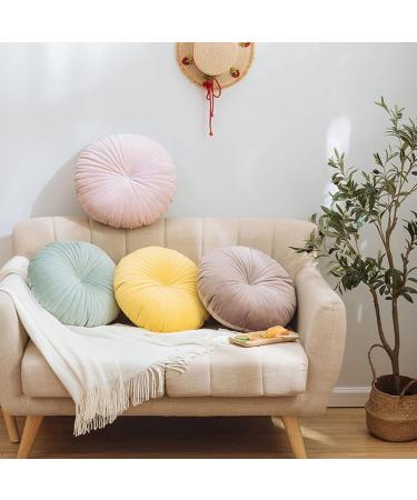 Wheelchair Soft Seat Cushion Velvet Pillow Travel Cushion Sofa Cushion Tatami Round Pumpkin Wheelchair Office Cushion Velvet Bay Window Handmade Core Pillow - Buy Online on GoSupps.com