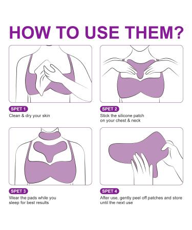 Anti-Fold Pavement Cleavage Silicone Pads - Reusable Neck Wrinkle Remover for Breast Lines & Neck Folds - Buy Online on GoSupps.com