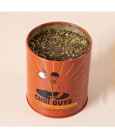 Chai Guys Kadak Chai Blend: Assam Tea with Cardamom & Cinnamon | 28 Cups Tin - Buy Online on GoSupps.com