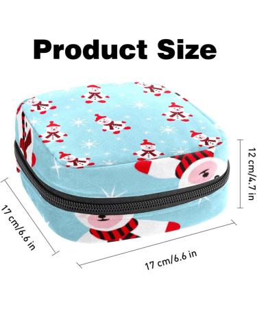 Buy Stylish Menstruation Pad Bag with Zipper | Women's Tampon & Napkin Bags | Christmas Snowman Bear Design Ideal Gift for Girls - Buy Online on GoSupps.com