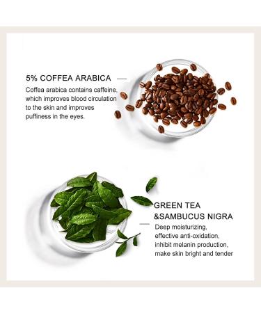 Caffeine Eye Serum Caffeine Solution 5% + EGCG Under Eye Cream for Reduce Circles and Puffy Eyes Caffeine Eye Cream for Anti Aging Wrinkle Eye Bags Removal Fade Fine Lines 30ml*2 - Buy Online on GoSupps.com