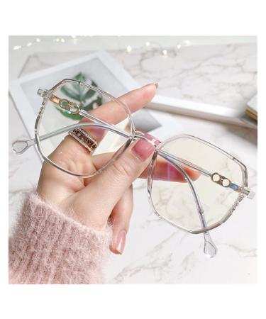 Kdoq reading glasses glasses women anti-blue light glasses student vintage oversized glasses done girl glasses (color: silver size: +1.5)