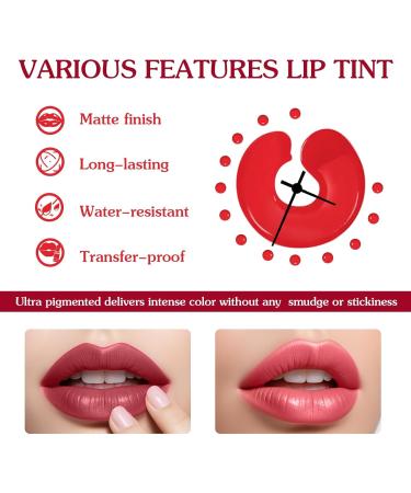 Prreal Peel Off Lip Tint Long Lasting Lip Tint Waterproof Non-Sticky Transfer Resistant Super Pigmented (01+05+06) - Buy Online on GoSupps.com