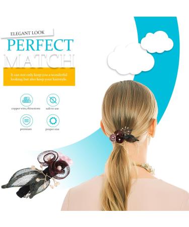 Beavorty hair barrettes hair clips ponytail clip for hair thick hair accessories barrettes for thick hair wedding hair clip girl copper wire bride big hairpin - Buy Online on GoSupps.com