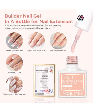 Saviland 12 Colors Builder Nail Gel Set - Nail Strengthener and Growth Gel for Thin Nails - 5-in-1 Builder Gels for Short Nail Extension - Soak Off UV LED Builder Hard Gel - Perfect Gift for Women - Buy Online on GoSupps.com