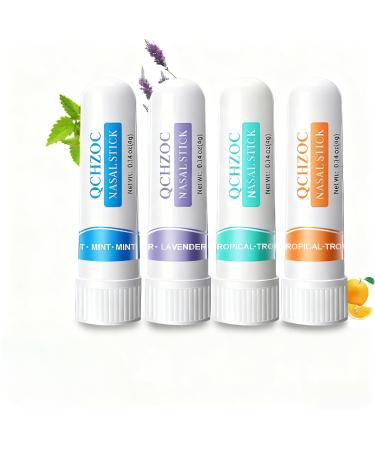 DeepacSagecoom Nasal Sticks Portable Nose Inhaler Sticks for Daily Refreshing - Natural Cool Sensation Nose Inhaler Boost Energy Set