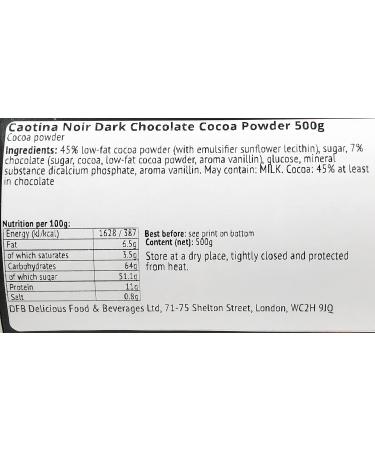 Caotina Noir Cocoa Powder 3 x 500 g - Buy Online on GoSupps.com