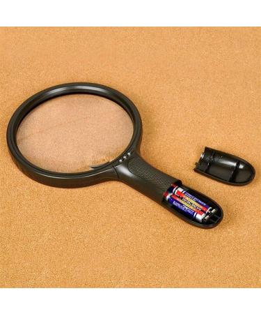 Magnifying Glass with Light 1.8X 5X Magnification Lightweight Handheld Magnifying Glass for Reading Hobbies Magnifier/Black Comfortable Anniversary - Buy Online on GoSupps.com