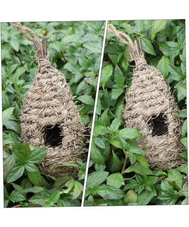 Buy Besportble Oval Bird Nest - Hanging Bird Cage for Outdoor Use Straw Braided Pet Bed for Birds - Buy Online on GoSupps.com