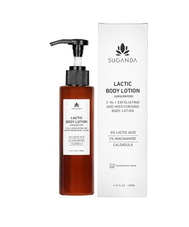 Unscented Lactic Body Lotion with 5% Lactic Acid | Improve Skin Texture & Reduce Strawberry Legs (200ml) - International Shipping Available - Buy Online on GoSupps.com