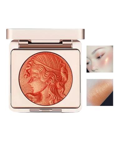Embossed Blush for Cheeks Embossed Smooth Powder Blush Palette Waterproof Matte Face Powder Blush Palette Long Lasting Embossed Girl Shimmer Blush Palette For All Skin Types 2# 1 count (Pack of 1)
