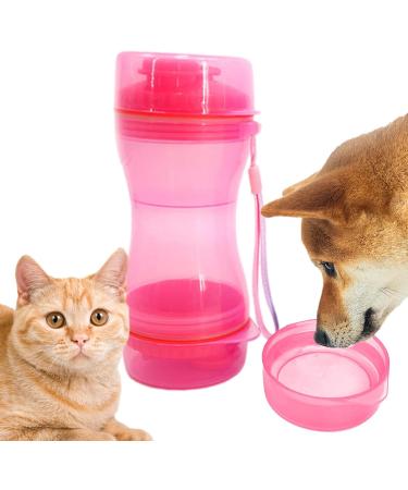Lambo Dog Travel Water Bottle - Leakage-Proof Portable Puppy Dispenser for Hiking Traveling and Camping | Double Seal Outdoor Dog Water Cup in Rosa - Buy Online on GoSupps.com