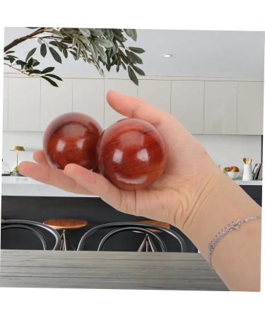 Elevated Wooden Hand Massager Balls - 2 Piece Baoding Fitness & Training Device for Relaxation & Exercise - Buy Online on GoSupps.com