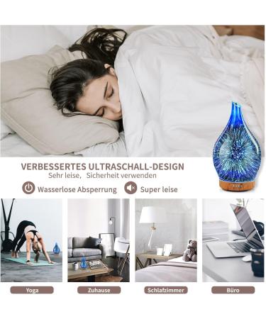 Porseme 100ml Aroma Diffuser & Humidifier - 3D Hand Blister Ultrasound Quiet 7 Color-Changing LEDs BPA Free for Yoga & Spa - Silver - Buy Online on GoSupps.com