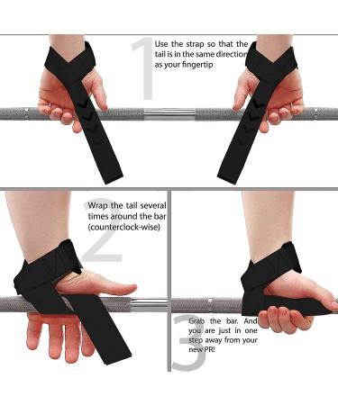 BEAST RAGE Weight Lifting Straps - Padded Wrist Support for Gym Bodybuilding - Non Slip Dumbbell Bar Wraps for Power Deadlift - Advanced Grips for Heavy Duty Exercise - Black - Buy Online on GoSupps.com