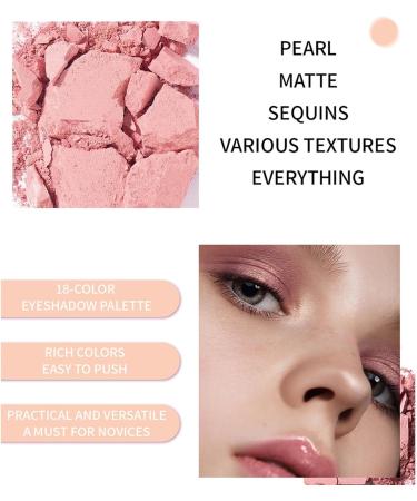 Matte Eye Shadow Palette 18 Colors Matte Eye Shadow Waterproof Durable Palette Make Up Eye Shadows Cosmetics Gift for Girls Fovolat - Buy Online on GoSupps.com