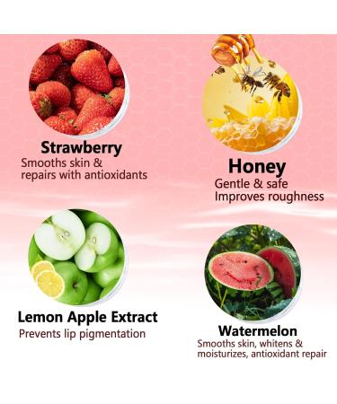 Bee Lip Balm Honey Pot 4pcs Propolis Lip Mask Overnight Moisturizing Fruity Lip Balm with Stick Hydrating Prevention Dry and Cracked Lip Scrubs Exfoliator Lip Care - Buy Online on GoSupps.com