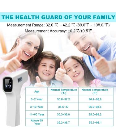 Touchless Infrared Forehead Thermometer for Adults & Kids | Instant 1s Measurement & Fever Alarm - Buy Online on GoSupps.com