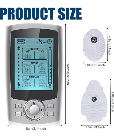 Delamiya Tens Device - Rechargeable Pain Relief EMS Device with 36 Programs 20 Intensity Levels & 8 Electrodes for Muscle Relaxation - Buy Internationally - Buy Online on GoSupps.com