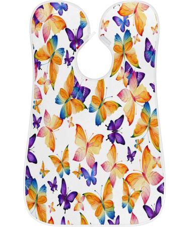 Beard Bib Apron for Men | Non-Stick Waterproof Hair Catcher | Cute Butterflies Design | Perfect for Shaving & Trimming - Buy Online on GoSupps.com