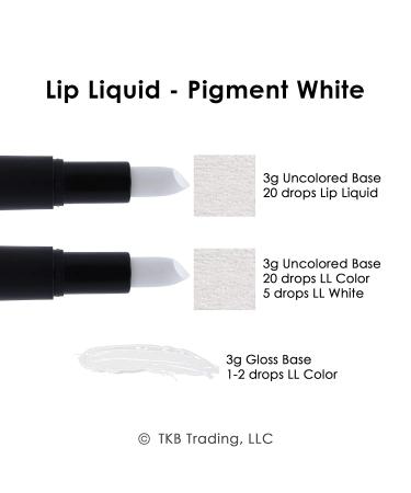TKB Lip Liquid Color - Pigmented DIY Lip Gloss Colorant, Moisturizing, Made in USA (1oz, Pigment White) - Buy Online on GoSupps.com