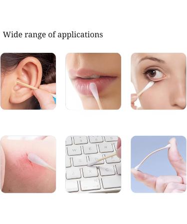 600 Pcs Biodegradable Bamboo Cotton Swabs for Ear & Makeup Cleaning - Buy Online on GoSupps.com
