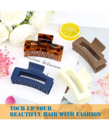 4 Large Non-Slip Hair Clips for Women & Girls | Durable Claw Clips for Long Hair - Buy Online on GoSupps.com
