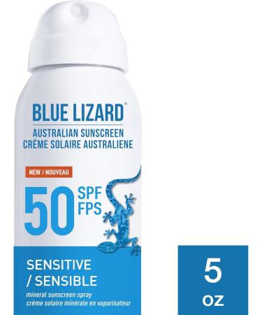 Blue Lizard Sensitive Mineral Sunscreen Spray SPF 50 with Zinc Oxide 148 ml - Buy Online on GoSupps.com