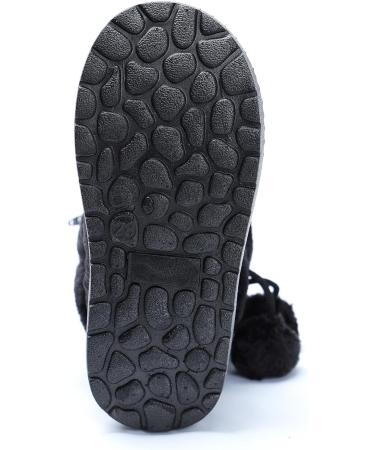 Yeeteepot Baby Girls' Winter Snow Boots - Warm Lined Anti-Slip Booties for Toddlers | Black, Size 11.5 UK Child - Buy Online on GoSupps.com