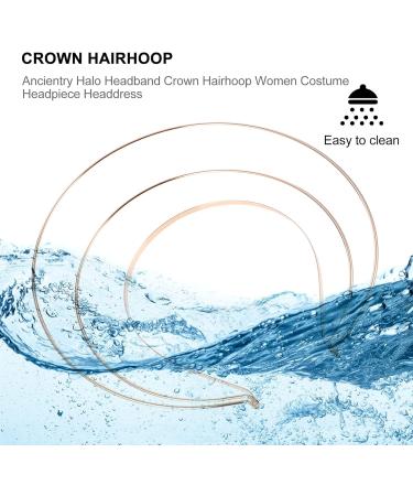 SOLUSTRE Angel Halo Headband Gold Celestial Crown Headpiece Goddess Graceful Tiara Hair Hoop Good for Women Bridal Wedding Cosplay Halloween Party Use - Buy Online on GoSupps.com