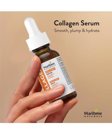 Maritime Naturals Collagen Serum for Face Nourishing Face Serum with Ceramides Retinol (0.5%) Natural & Organic Ingredients Hydrate your skin (30ml) - Buy Online on GoSupps.com